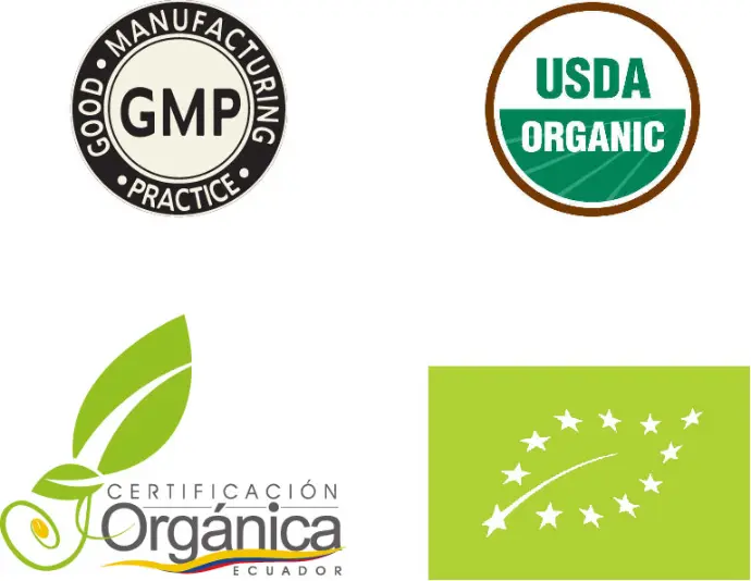 GMP and Organic certified GMP and Organic certified